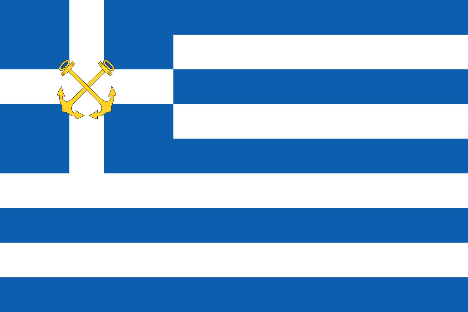 Drapeau Hellenic Coast Guard XL pavillon maritime officiel grec de 150x90 cm