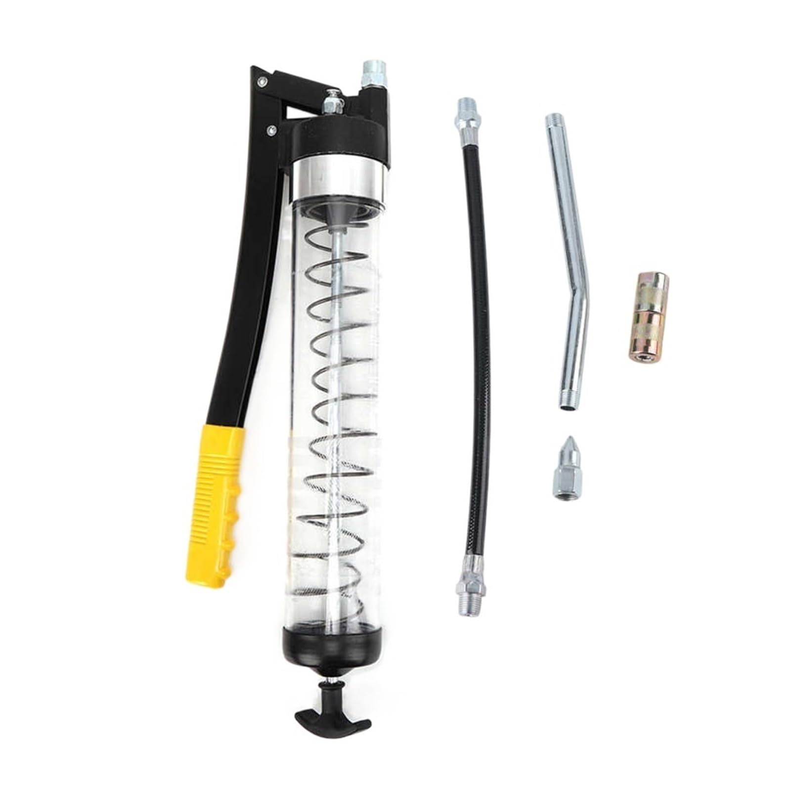 LYMFE Grease Gun,Heavy-Duty Handle Grease Gun 6000PSI 600cc Heavy Duty Grease Gun Tube Portable Tool Accessory Grease Gun Flexi Rigid