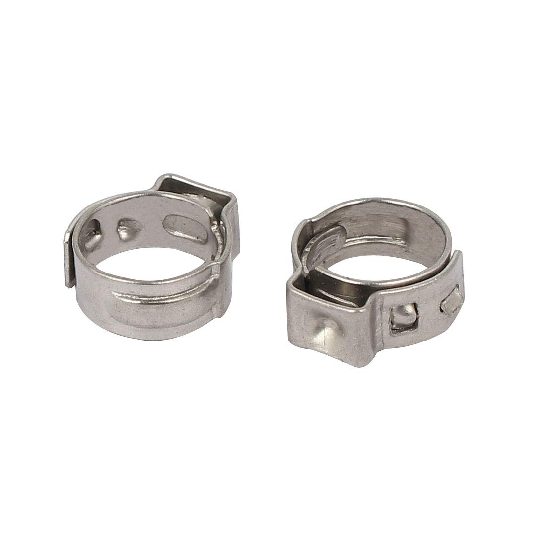 Aexit 7.8mm-9.5mm 304 Clamps Stainless Steel Adjustable Cable Pipe Tight Hose Strap Clamps Clamps 10pcs