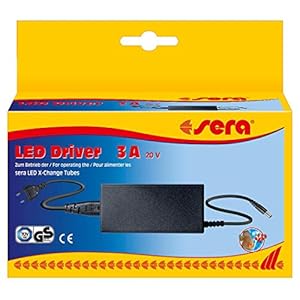 Sera 80774 LED Driver Voorschakelapparaat, 20 V – 3A (Nieuwe Versie), voor Gebruik bij Sera LED-Buiss, Max. Verbruik 60…