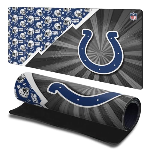 Tapis de souris grand format NFL Indianapolis Colts pour bureau de gamer