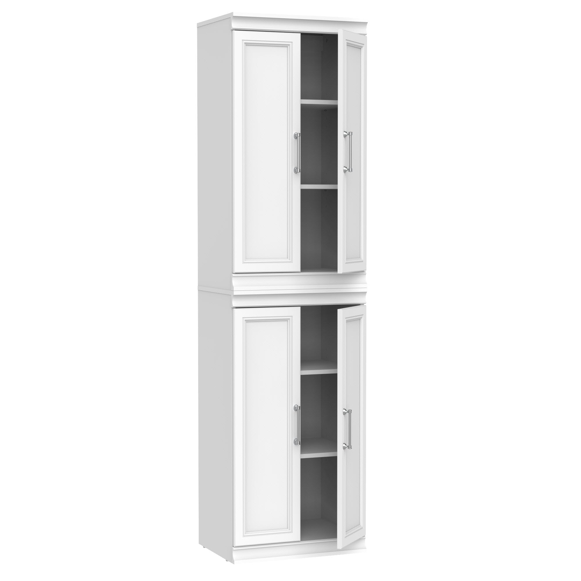 ClosetMaid Modular Storage 21.38-inch W 6-Shelf Wood Closet System with Doors, White