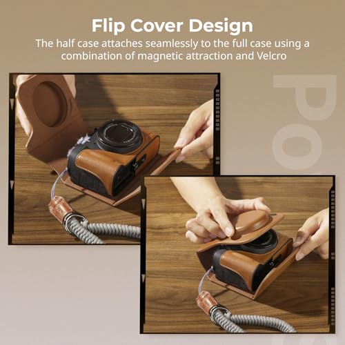 Kit de Funda de Cuero para Canon PowerShot V1 miniatura 4