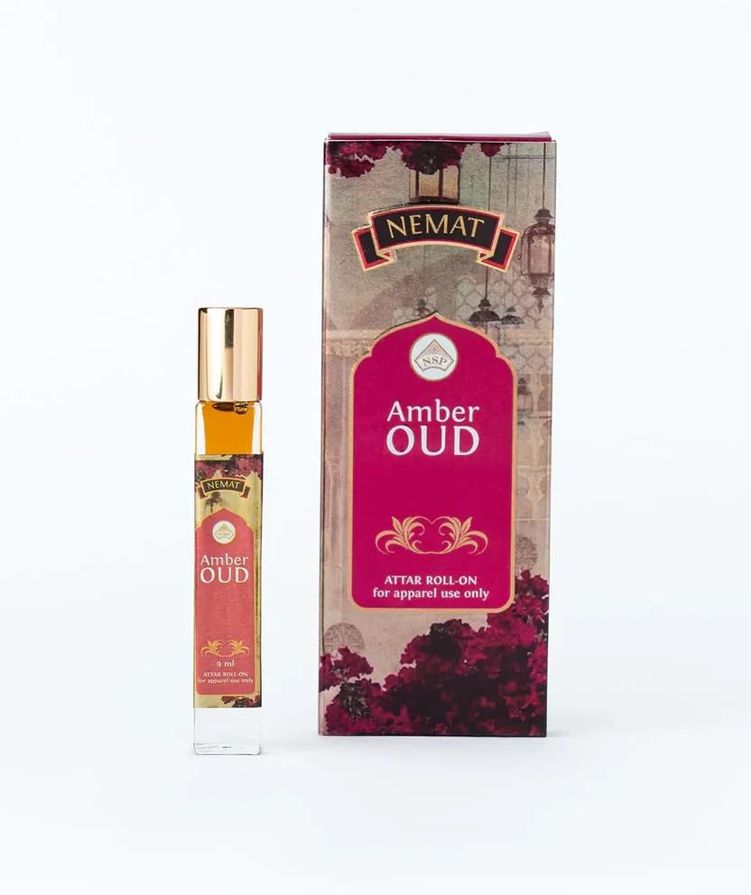 Nemat Amber OUD Perfume Oil, Tradtion Indian Attar Roll-On Long Lasting, 24hrs Alcohol Free 9 ml, for Apparel Use-picture-40