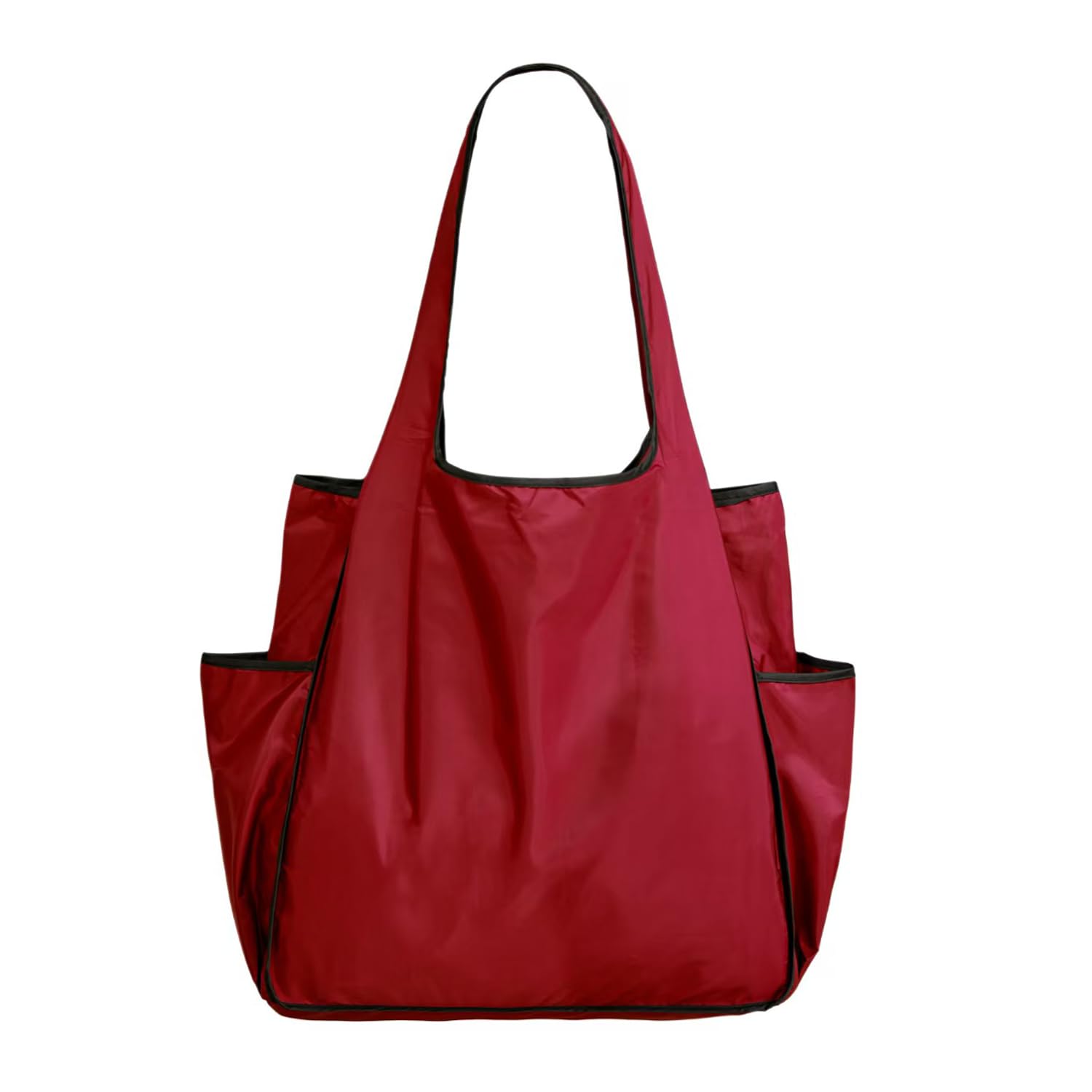 Photo 1 of Generic Foldable Tote Bag - Large Grocery Shopping Bags - Red