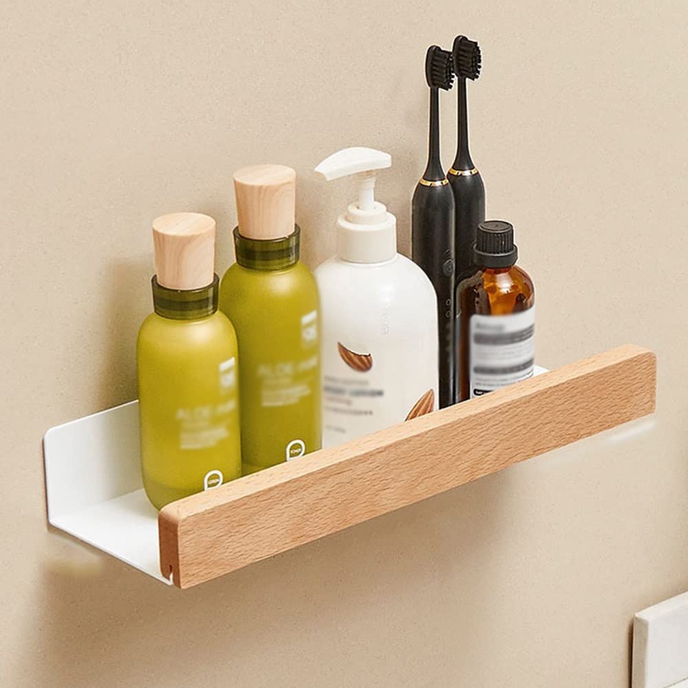 Shower Caddy Wood Triangle Shelf Bathroom Corner Shelves Kitchen Wall Shelf Shower Bath Storage Rack Bathroom Accessories Bathroom