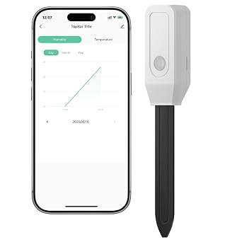 Soil Moisture Meter Smart Wifi Soil Moisture Sensor Plant Water Monitor, Soild Hygrometer Sensor for Gardening Accurate Measure, Compatible with Smart Life APP & Alexa & Google Asistant