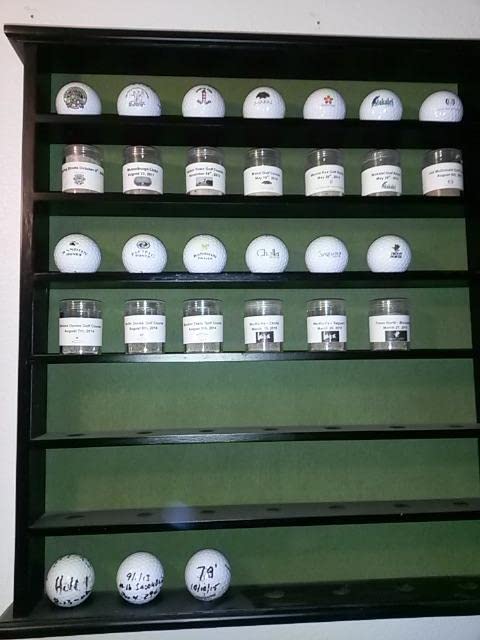 ゴルフボール49個ディスプレイケース キャビネットラック ドアなし マホガニー仕上げ GB20-MAH