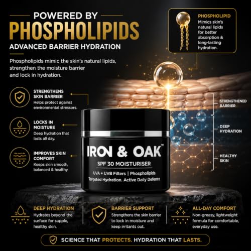Image of Iron & Oak SPF 30 Moisturiser | Face Cream for Man | 50 g