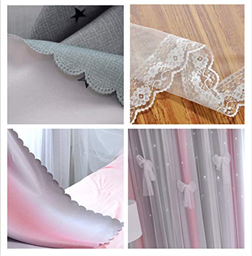 Image of Yancorp 63 inch Length Room Darkening Blackout Pink Rainbow Curtains for Girls Bedroom Kids Room Ombre Window Panels Living Room (Pink Grey, W52 X L63)