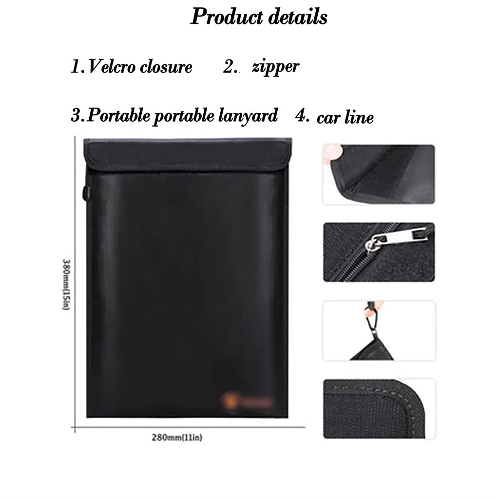 Busta per documenti, Porta documenti con cerniera, cartella organizer for, valigetta porta resistente all'acqua A8(Black,Style2)
