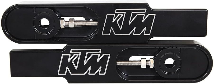 Swingarm Extensions to fit 2017 KTM 390 Duke Black Engraved 4.5-9" Stretch - Made in the USA