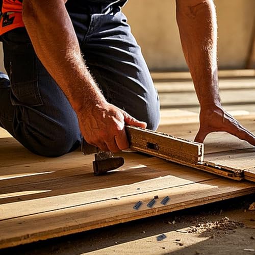 YFaith 200 Stück WPC Clips, 6 mm Terrassendielen Befestigung Unsichtbar, Dielen T-clips, Abstandshalter Terrassendielen, Kunststoff Befestigungsclips für WPC/BPC Böden, Balkone, Gärten