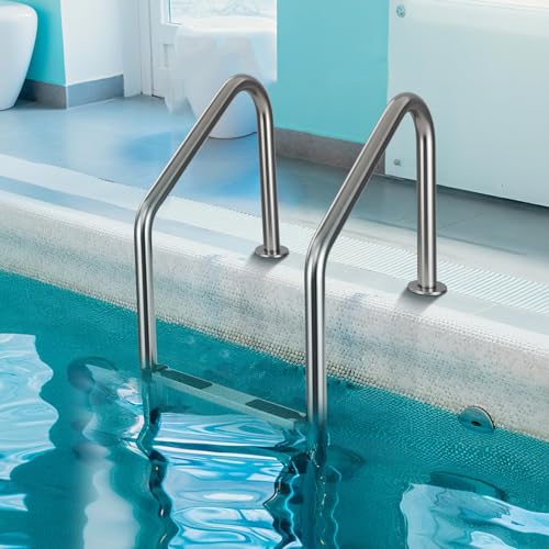 Escalera para piscina de 4 escalones en acero inoxidable 304 miniatura 2