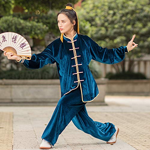 image for KSUA Unisex Tai Chi Uniform Traditional Long Sleeves Martial Arts Suit