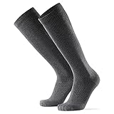 DANISH ENDURANCE Ökologische Abgestufte Kompressionsstrümpfe aus Biobaumwolle 1 Paar (Grau, EU 39-42)