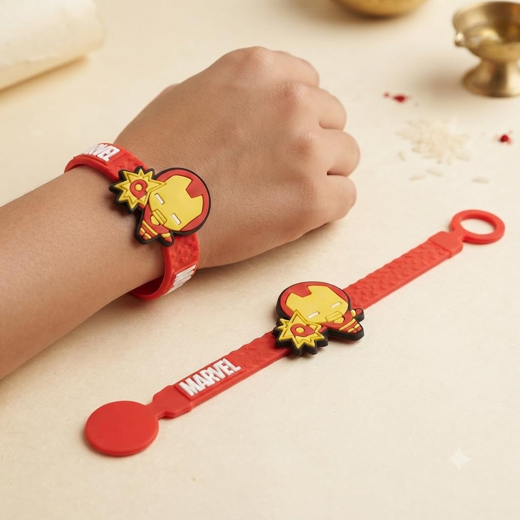 Marvel Iron Man Silicone Band Rakhi | Officially Licensed | Rakhi for Boys, Bhaiya, Bhai | Raksha Bandhan Gift-image-48