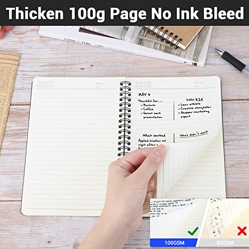 Eusoar Hardcover Spiral Ruled Notebook, A5 3Packs 5.5"X8.3" 120 Pages Blue Lined Travel Journal, Memo Notepad Sketchbook, Students College Office Business Subject Diary Ruled Book Journal-Royal #TOP2