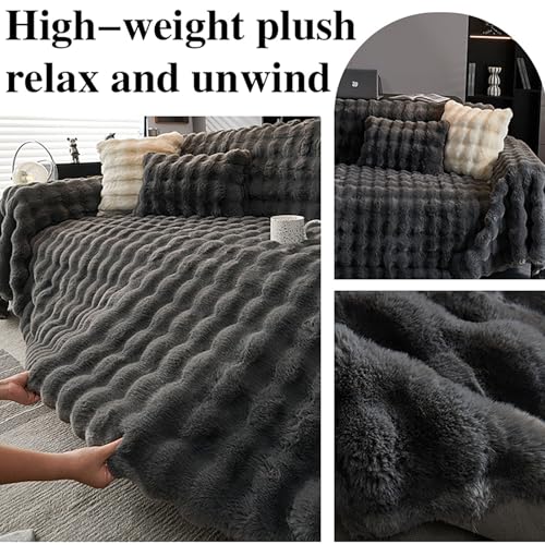 Housse de canapé d'hiver en peluche verte pour réchauffer vos soirées cocooning en famille - 7