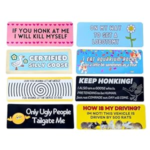 YJ PREMIUMS 10PC Funny Car Bumper Magnets | Magnet
