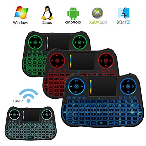 YOUKUKE Tastiera Meccanica 2. Tastiera 4G Arcobaleno Retroilluminato C Flymouse 94 Tasti Mouse Touch Wireless con Telecomando Combinato per Desktop Laptop Car TV Htpc Grande Schermo Smart
