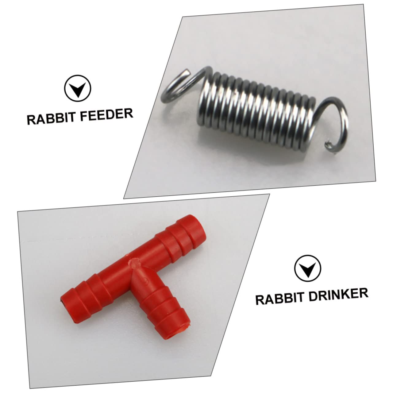 Abaodam 3Pcs Rabbit Automatic Water Dispenser Spring Design Feeder for Rabbits Ferrets and Pets Easy Install Hanging Waterer Flow Durable