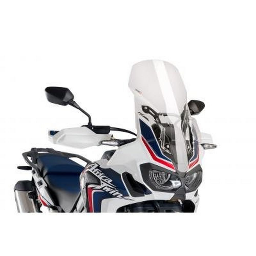 Puig 8905N High and aerodynamic Touring windscreen in 4 mm CN acrylic with rounded profile, flat upper area and deflectors that improve protection, Black