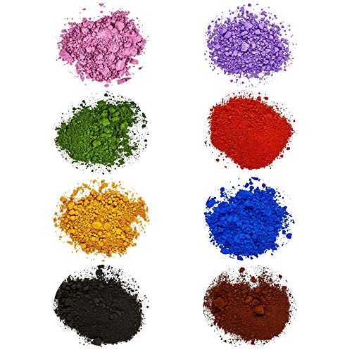 Pifito Oxide Pigment Colorants Sampler – 8 Beautiful Colors for Soap Making Supplies (.5 oz ea) – Red, Blue, Yellow…