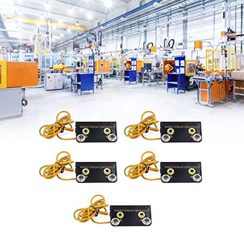 Image of 5Pcs Wrist, Strap Ground Socket Tor ESD Grounding Supplies System L Shaped Non Static Anti for Table Mats Industrial