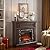 42" Electric Fireplace with Mantel, Portable Freestanding Wood Stove Heater, 23" Electric Fireplace Insert,1400W Realistic 3D Flame Stacked Stone Surround, Remote Control (Cherry, 42" W 40" H 14" D)