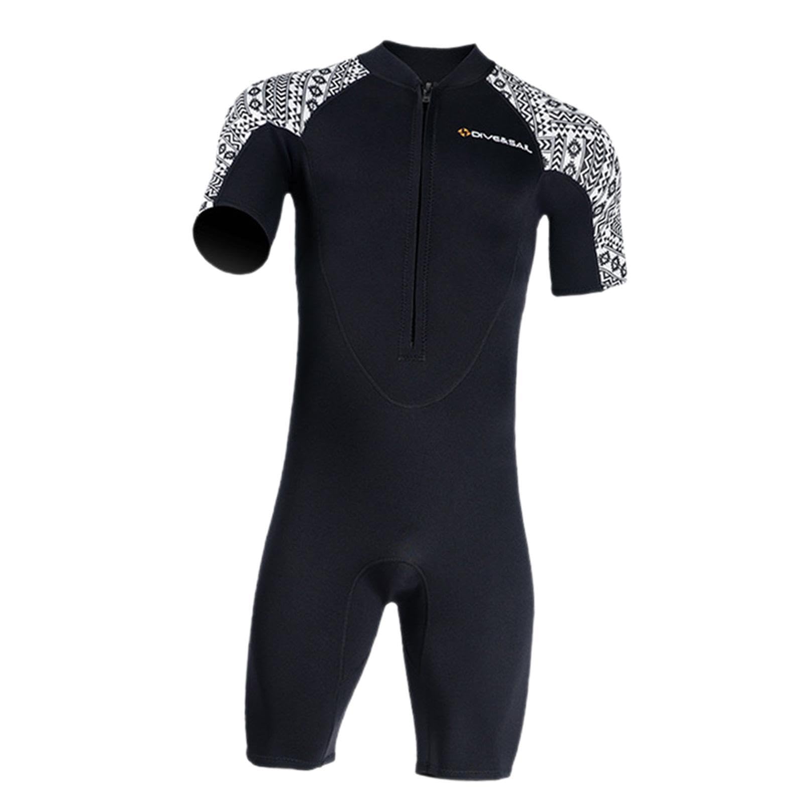 Combinaison Shorty en néoprène 3 mm avec Fermeture éclair Frontale, idéale pour la plongée en Eau Froide et Le Surf. Combinaison Thermique pour