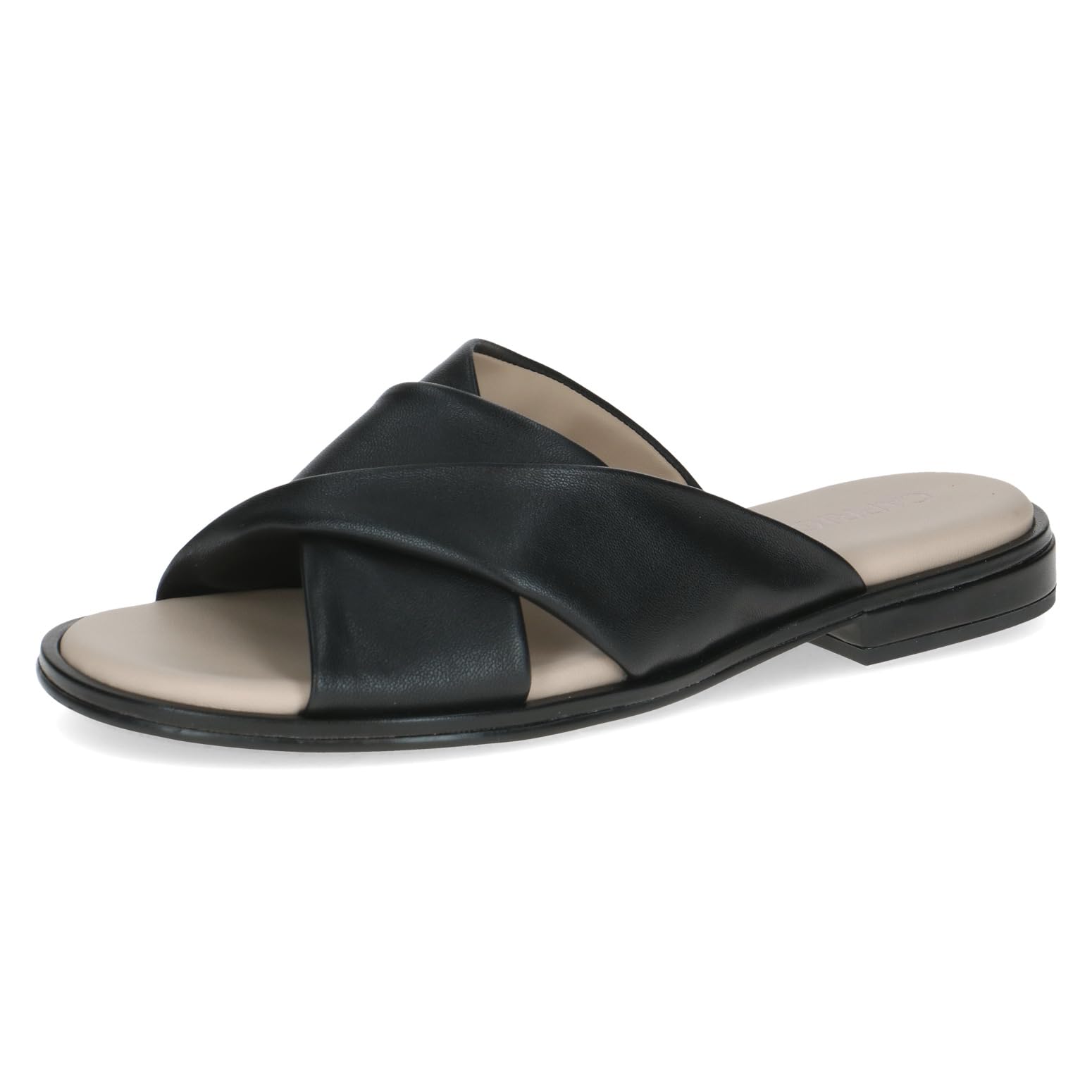 Caprice Women's Leather Sandal, Black (Black Nappa), 3.5 UK