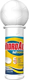 HidroAll Cloro para piscinas hcl Penta tubo 1,4kg com 7 pastilhas Flutuador