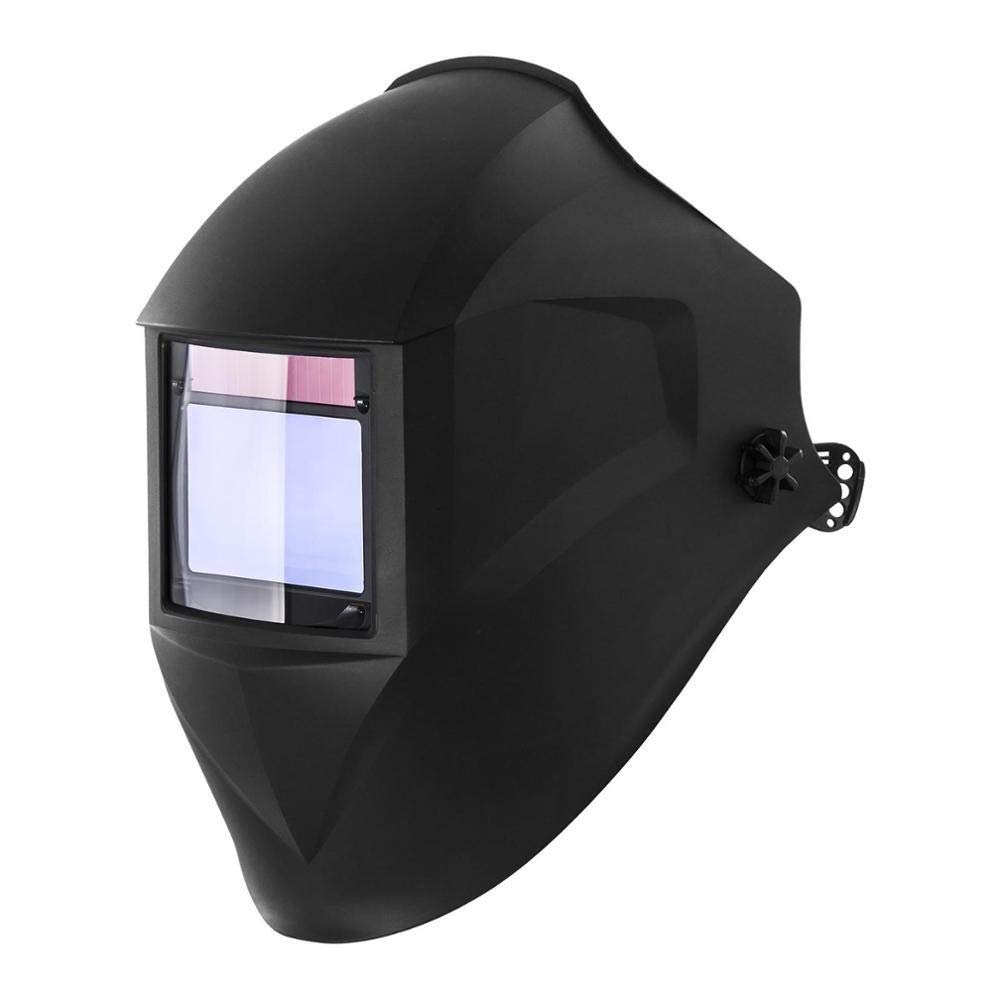 Casque Soudure Automatique,Masque Soudure Automati Masque de soudage Haut Taille 100x73mm (3.94x2.87") Top optique Classe 1111 4 Capteurs Plage Shade 4 (3) -13 Auto Darkening Casque de soudage(Black)