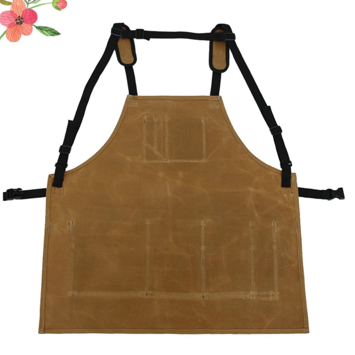 Delantal de Cocina de Lona Pu Ajustable, Resistente al Aceite para Hogar