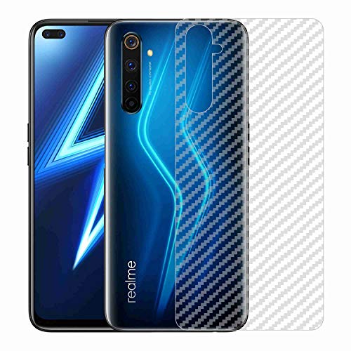 Image of Compatible with Oppo Realme 6 Pro Back Screen Protective Film Carbon Fiber Skin Transparent Screen Guard Sticker