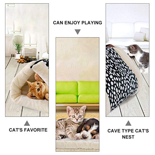 POPETPOP Grande Cama de Gato Pequeno Animal de Estimação Ninho Quente de Pelúcia Gatinho Cama de Dor