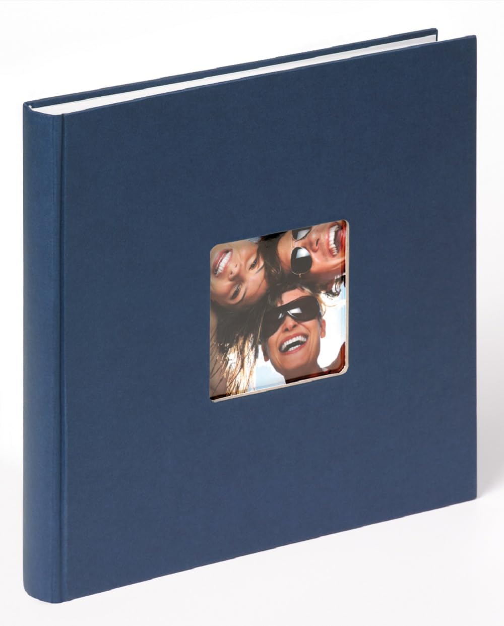 walther design Fotoalbum blau 26 x 25 cm mit Cover-Ausstanzung, Fun FA-205-L