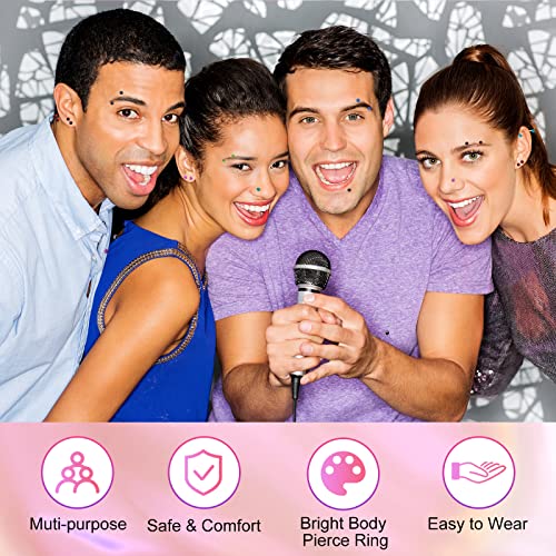 CrazyPiercing Colorful Ball Acrylic Flexible Curved Bar Eyebrow Rings Tragus Piercing Jewelry, 50Pcs, 16G3