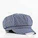 KORIXINE Women's Cute Newsboy Cap: Vintage Classic Plaid Newsboy Hats for Women Fashionable Knitted British Irish Cap Girls Octagon Beret Caps (Blue)