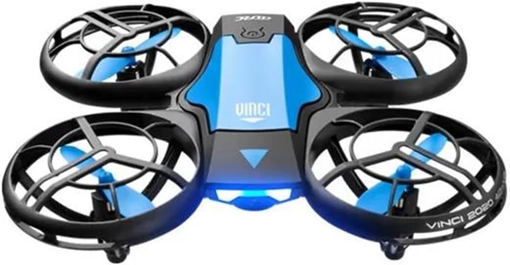 V8 Kids Drone with Camera, Hand Gesture and Remote Control, Altitude Hold, 6-Axis Gyro, 3D Flip, Mini RC Quadcopter Toy for Boys Girls Ages 7-14,Blue,quad battery