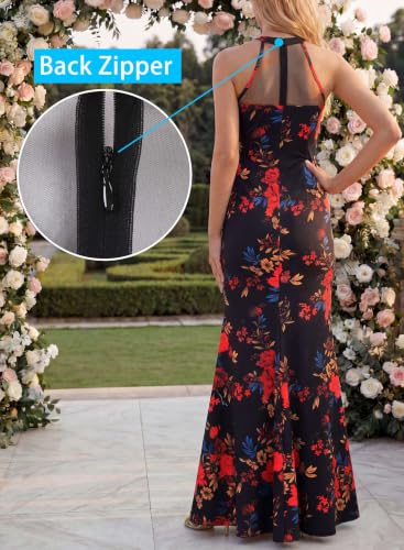 Image of VFSHOW Womens Halter Formal Prom Gala Wedding Guest Maxi Dress Evening Gown