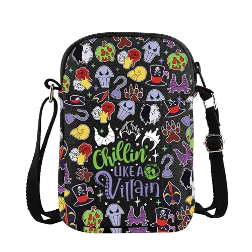 Image of ZJXHPO Villains Carry On Bag Chillin is Like A Villain Cross Body Bag Witch Shoulder Bag Evil Queen Messenger Bag (Villain CB)