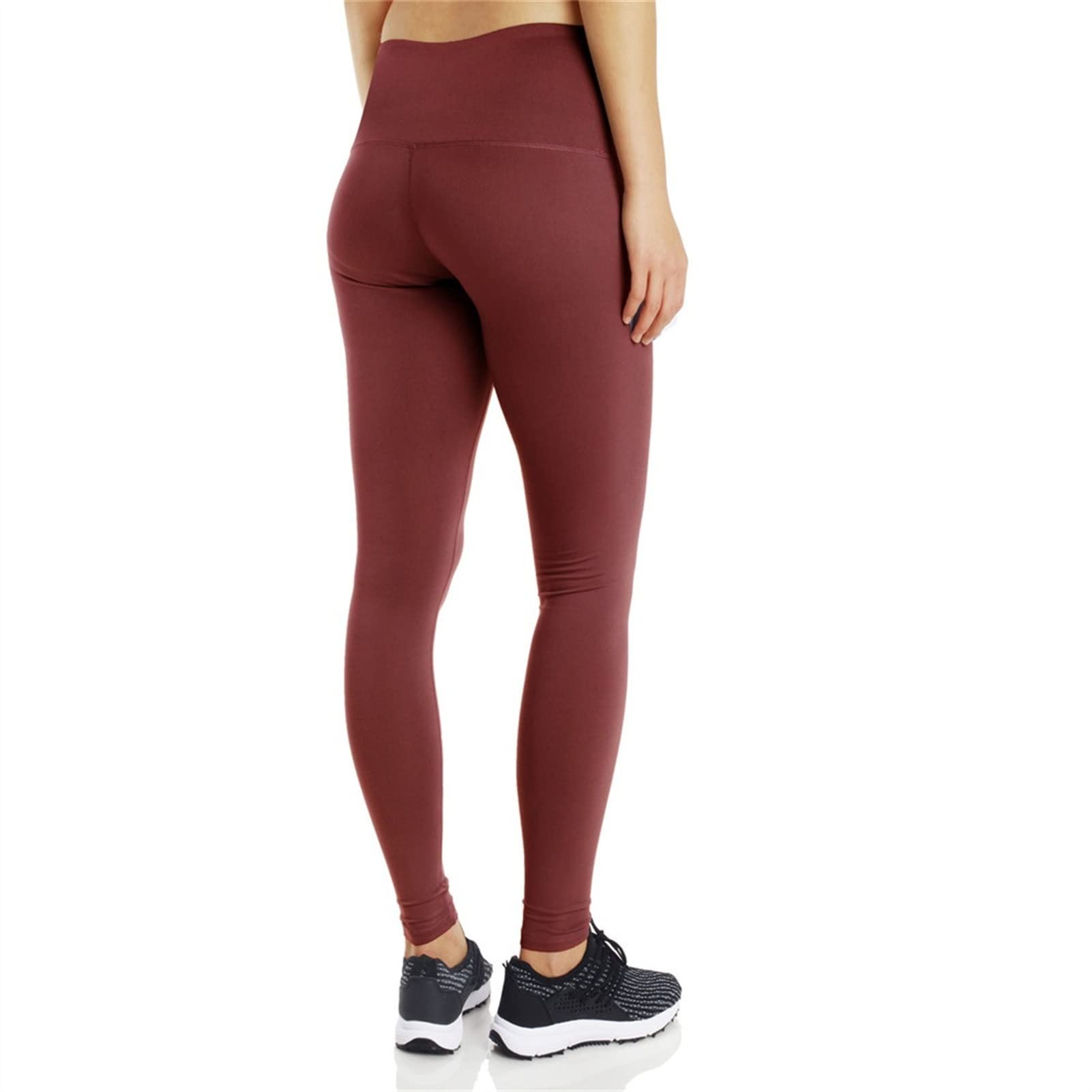 Seksowne, długie legginsy dla kobiet, podstawowe wysokie talii, spodnie do jogi, cienkie rajstopy sportowe, do treningu, treningu, proof Power Flex Solid Color Sports Running Workout Gym Tigh