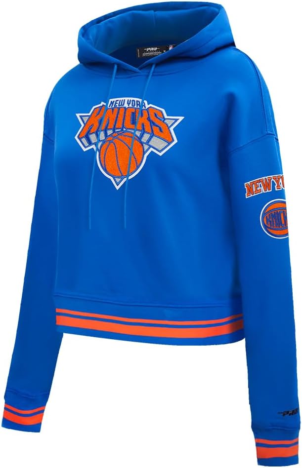 Pro Standard Womens NBA Retro Classics Brushed Back French Terry Cropped Pullover Hoodie