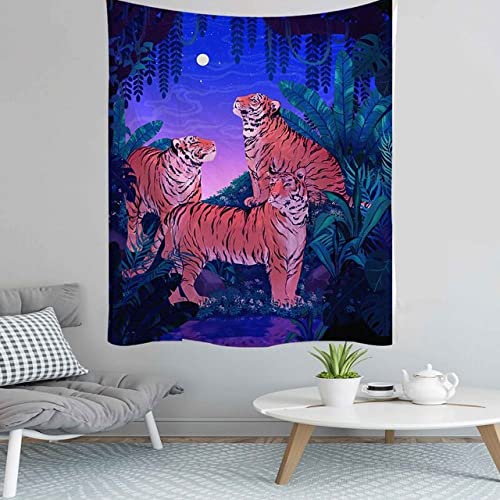 Tapisserie mandala tigre et fille pour une ambiance zen unique