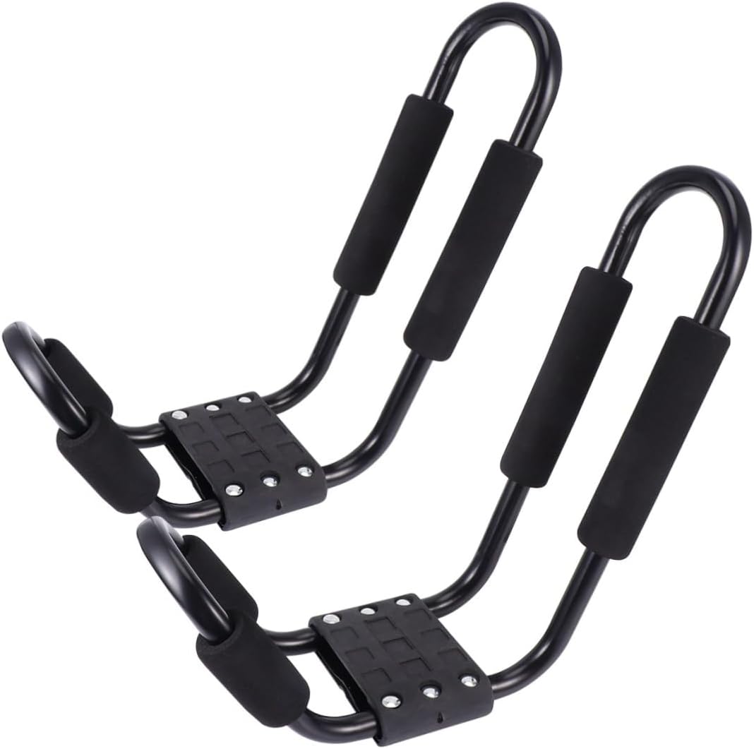 2pcs Kayak Roof Rack J-Shaped Luggage Rack for Car Rooftop, Detachable Kayak Canoe Carrier Sturdy Frame, Universal Crossbar Mount for SUV Truck Outdoor Transport