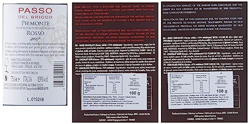 The Wine Guys The Wine Guys Geschenkset „Rosso Passo“ mit Wein und Schokolade in einem schönen Geschenkkarton | Italienischer Rotwein Rosso Passo & Französische Schokoladen in Präsentverpackung