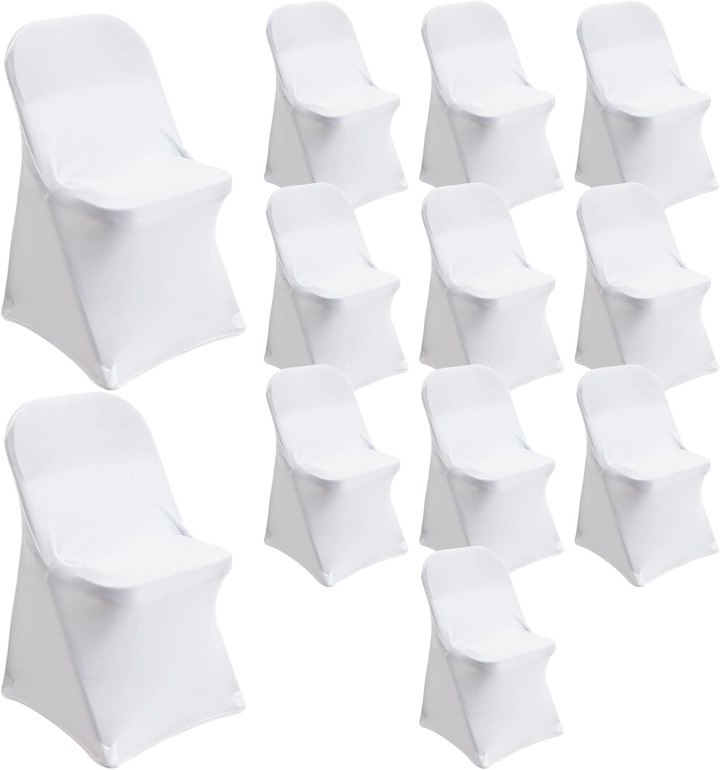 12Pcs Chair Cover, Stretch Spandex Folding Chair Covers Washable Removable Slipcovers Protector for Wedding Party Dining Room Banquet Event Cover, Folding Covers, Kitchen Cov