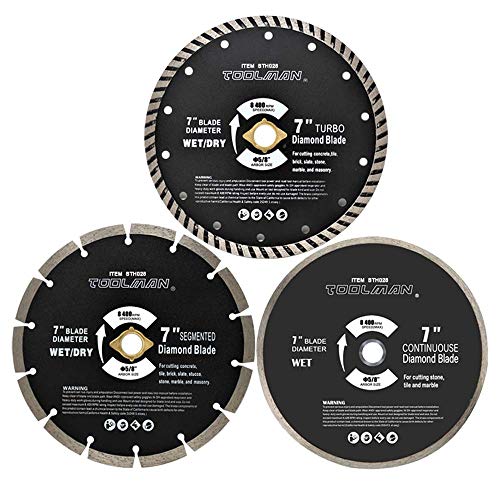 Toolman Premium Circular Saw Blade Universal Fit 7\" For Tile Marble Concrete STH028